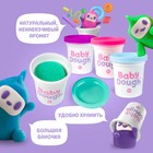 Тесто для лепки BabyDough, набор 4 цвета (фиолетовый, мятный, розовый, нежно-голубой) 9662583 - фото 1601157