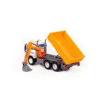 Автомобиль инерционный бортовой «Сити», с ковшом, цвет оранжевый - фото 22215615