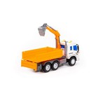 Автомобиль инерционный бортовой «Сити», с ковшом, цвет оранжевый - фото 22215616