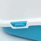 Pet-it домик-туалет для кошек COMFORT, совок в наборе, 57x39x41, бирюзовый/белый 9645438