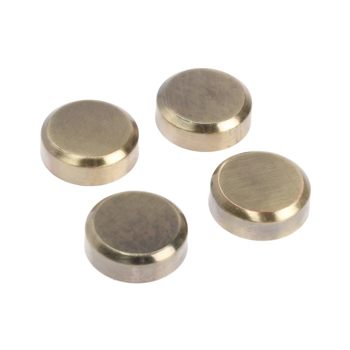 Зеркалодержатель ТУНДРА, d=25 мм, без сверления, цвет бронза, пластик, 4 шт. - Фото 1