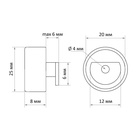 Зеркалодержатель ТУНДРА, d=25 мм, без сверления, цвет бронза, пластик, 4 шт. - Фото 7
