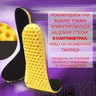 Стельки для обуви, влаговпитывающие, дышащие, р-р RU 38 (р-р Пр-ля 40), 25 см, пара, цвет чёрный/жёлтый - фото 7900654