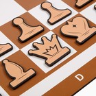 Демонстрационные шахматы 60 х 60 см "Время игры" на магнитной доске, 32 шт, коричневые - фото 9470079