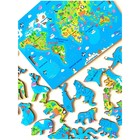 Пазл фигурный «Животные нашей планеты», в деревянной коробке, 50 деталей - фото 24369254