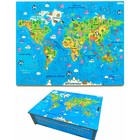 Пазл фигурный «Животные нашей планеты», в деревянной коробке, 50 деталей - фото 24369257