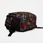 Рюкзак школьный со светоотражающими элементами, 2 отдела на молниях, 4 наружных кармана, разноцветный/чёрный - Фото 3