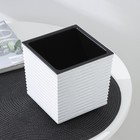 Кашпо со вставкой «Стиль», 1,5 л, цвет мрамор - Фото 3