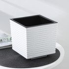 Кашпо со вставкой «Стиль», 3 л, цвет мрамор - Фото 2