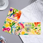 Конверт для денег "Поздравляем!" цветы, колибри, 16,5х8 см - фото 319463683