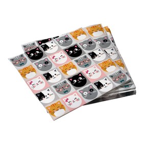 Салфетки бумажные трёхслойные «Кошки с ушками», 33 × 33 см, 20 шт