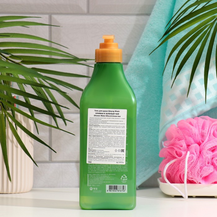 Гель для душа Shower Mate Оливки и зеленый чай, 550 мл 35058