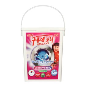 Стиральный порошок Kresays Sensitive & Baby гипоаллергенный для детского белья, 2,5 кг