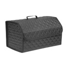 Органайзер кофр в багажник автомобиля Cartage саквояж, оксфорд стеганый, 53 см, черный - Фото 5