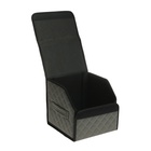 Органайзер кофр в автомобиль Cartage саквояж, экокожа стеганая, 30х30х30 см, серый - Фото 4