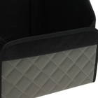 Органайзер кофр в багажник автомобиля Cartage саквояж, экокожа стеганая, 33 см, серый - фото 8820754