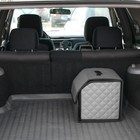 Органайзер кофр в багажник автомобиля Cartage саквояж, оксфорд стеганый, 33 см, серый - Фото 11