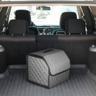 Органайзер кофр в багажник автомобиля Cartage саквояж, оксфорд стеганый, 33 см, серый - Фото 9