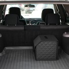 Органайзер кофр в багажник автомобиля Cartage саквояж, оксфорд стеганый, 33 см, черный - Фото 11