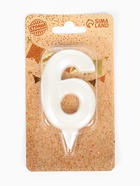 Свеча в торт «Грань», цифра 6, жемчужный, 6.5 см - Фото 7