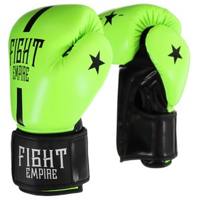 

Перчатки боксерские FIGHT EMPIRE 10 унций, цвет салатовый