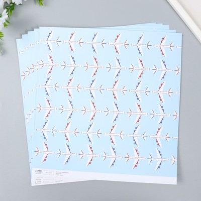 Бумага для скрапбукинга «Арт Узор. Самолёты», 180 г/м², 30.5×32 см