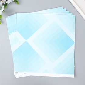 Бумага для скрапбукинга "Градиент" плотность 180 гр 30,5х32 см (комплект 5 шт)