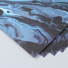 Бумага для скрапбукинга "Разводы голубой краски" плотность 180 гр 30,5х32 см - Фото 3