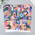 Бумага для скрапбукинга "Color geometry" плотность 180 гр 30,5х32 см 7908004 - фото 125596