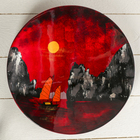 Тарелка декоративная "Закат на море" 30х30х4,5 см - Фото 3