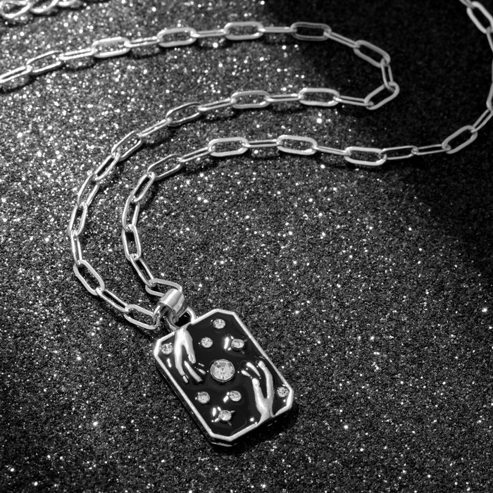 Кулон «Миллениум» вечность, цвет чёрный в серебре, 50 см - Фото 1