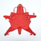 Комбинезон для собак, демисезонный с чехлами на лапы, размер S (ДС 25, Ог 27, ), красный - Фото 4