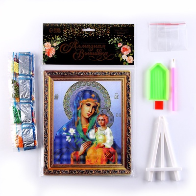 Алмазная вышивка «Неувядаемый цвет», 21×25 см, холст, ёмкость, с частичным заполнением