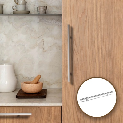 Ручка-рейлинг CAPPIO FRIDA, нержавеющая сталь, d=12 мм, м/о 192 мм, цвет матовый никель