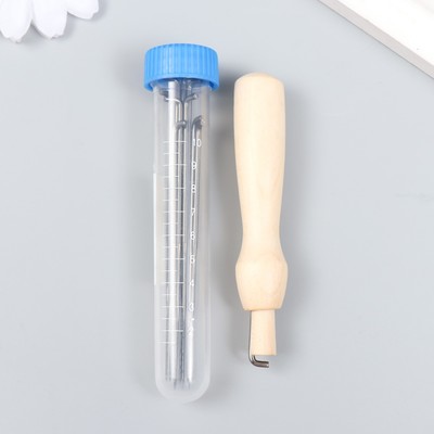 Иглы для валяния+держатель набор 10 шт.: 7.9 см, 8.6 см, 9 см