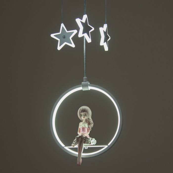 Светильник Девочка LED 21Вт розовый 18х18х70 см BayerLux - фото 1884183302