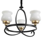 Люстра «Кантри» 3×40 Вт Е27 черно-золотой 50×50×50 см BayerLux - Фото 2