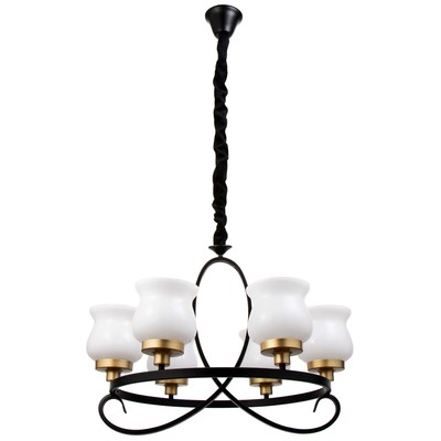 Люстра «Кантри» 5×40 Вт Е27 черно-золотой 60×60×50 см BayerLux