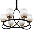 Люстра «Кантри» 5×40 Вт Е27 черно-золотой 60×60×50 см BayerLux - Фото 2
