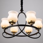 Люстра «Кантри» 5×40 Вт Е27 черно-золотой 60×60×50 см BayerLux - Фото 3