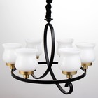 Люстра «Кантри» 5×40 Вт Е27 черно-золотой 60×60×50 см BayerLux - Фото 5