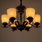 Люстра потолочная BayerLux «Аруна», 6×40 Вт, Е27, черный, 67×67×46 см 9215499 - фото 10491281