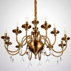 Люстра "Антер" 12х40Вт Е14 латунь 75х75х50 см BayerLux 9215504