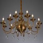 Люстра "Антер" 12х40Вт Е14 латунь 75х75х50 см BayerLux 9215504