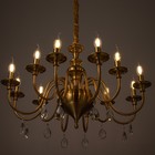 Люстра "Антер" 12х40Вт Е14 латунь 75х75х50 см BayerLux 9215504