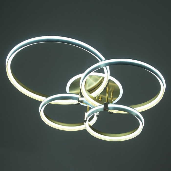 Светильник "Мейри" 4xLED 204Вт золото-серебро 80х60х18 см