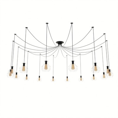 Светильник «Паук» 16хE27 40 Вт черный BayerLux