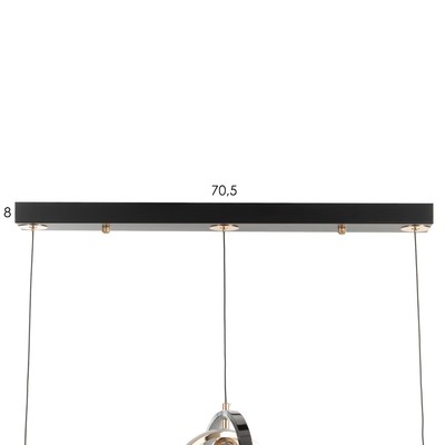 Светильник BayerLux «Хайфи» 87 Вт LED хром 37×6×26.5 см