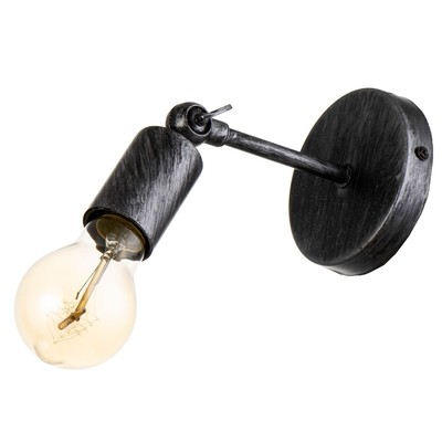 Бра«Миява» 1×40 Вт Е27 чёрный с серебряной патиной 9×10×13 см