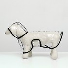 Дождевик для собак, размер L (ДС 30, ОГ 41-46, ОШ 42 см), чёрный - Фото 5